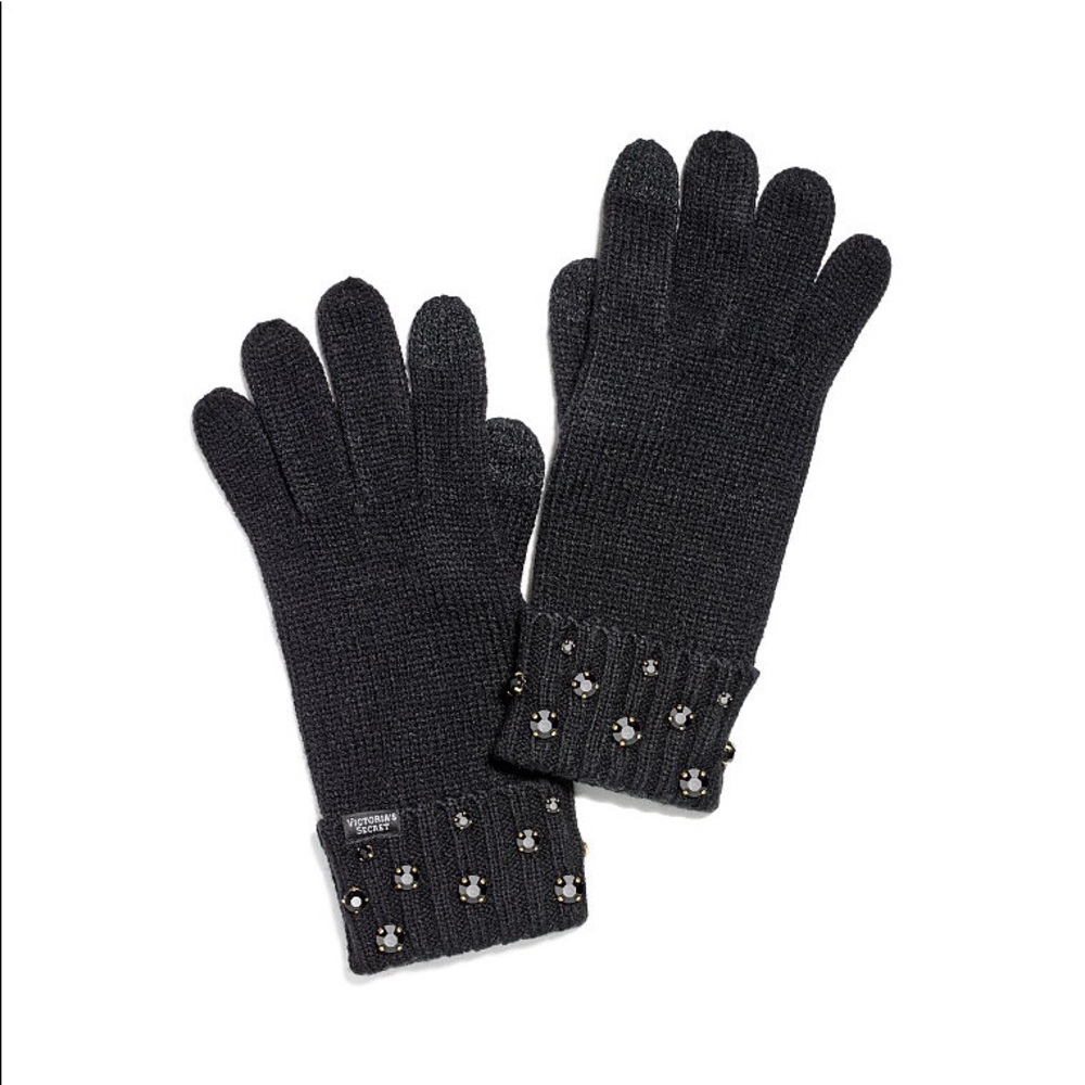 Victoria’s Secret Soft Gloves Gem Black NEW